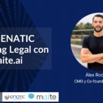 Cartel del Taller ENATIC Prompting Legal con Maite.ai impartido por Álex Rodríguez, cofundador y CMO de Maite.ai, sobre inteligencia artificial generativa y prompting para abogados y profesionales del Derecho.